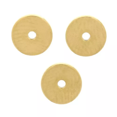 Cuentas de disco Heishi - Disco plano 5x0,9 mm - Acero inoxidable dorado 304 x10