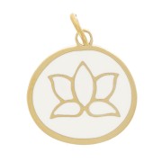 Charm redondo de resina epoxi de 11 mm - Acero inoxidable 316L - Marfil x1|raw }}