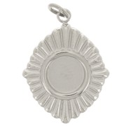 Colgante rombo plisado de 19x14 mm para cabujón de 6 mm - acero inoxidable 316L x1|raw }}