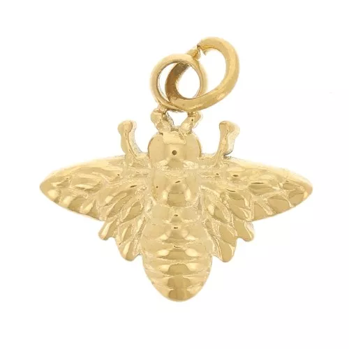Charm de Abeja 10x11mm - Acero inoxidable 316L Oro x1