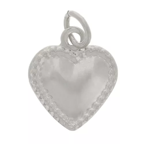 Colgante de corazón estampado de 10x8 mm - acero inoxidable 316L x1