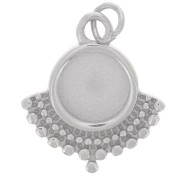 Colgante étnico 14x12 mm para cabujón de 6 mm - Acero inoxidable 316L x1|raw }}