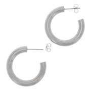 Aros pendientes redondo de 30 mm de grosor - Acero inoxidable 304 x2|raw }}