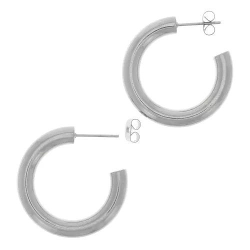 Aros pendientes redondo de 30 mm de grosor - Acero inoxidable 304 x2