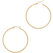 Aros pendientes de 50x2 mm - Acero inoxidable 304 Oro x2|raw }}
