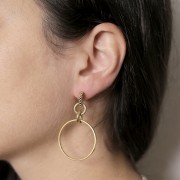 Anillo de montaje y tejido de 30 mm de círculo - Acero inoxidable 304 Oro x1