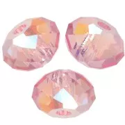 Perles rondes aplaties PureCrystal 5040 4 mm - Light Rose Shimmer 2X x20