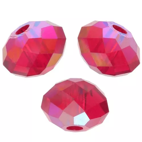PureCrystal 5040 Cuentas redondas aplanadas de 4 mm - Siam claro brillante 2X x20