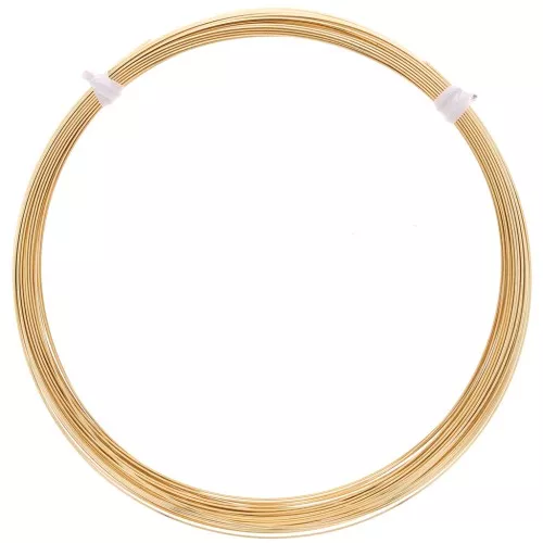 Alambre medio redondo de 1 mm de grosor Gold filled x1m