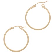 Pendientes de aro de alambre cuadrado con baño Gold filled 28 mm x 2|raw }}