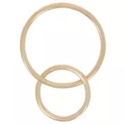 Dos anillos cerrados entrelazados de 15 y 10 mm en Gold filled x1