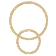 Dos anillos cerrados entrelazados - diamante - 15 y 10 mm en Gold filled x1|raw }}