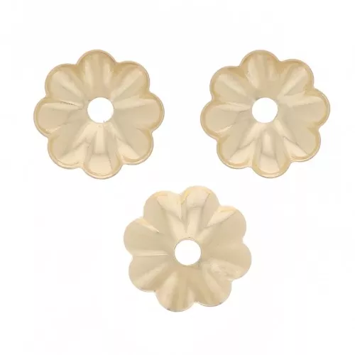 Cuencos de flores de 5 mm Gold filled x10