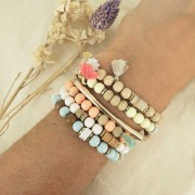 Cuenta de tubo curvado de 50x4 mm Gold Filled x1