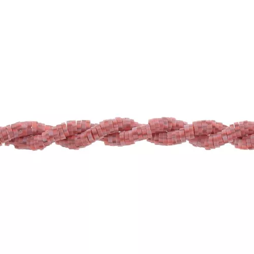 Cuentas arandalas Heishi 4x1 mm - Multi Marrón - Ladrillo x39cm