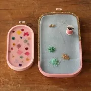 Molde de silicona para bandeja de resina ovalada 17,5x9 cm x1