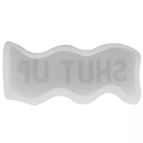 Molde de silicona para jabón - forma de onda con la palabra Shut Up 11,5x3,5cm Transparente