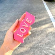 Molde de silicona para jabón - forma de onda con la palabra Love 12x4,5 cm Transparente