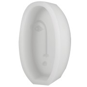 Molde de jabón de silicona ovalado - 10x5,5cm - cara abstracta - Transparente|raw }}