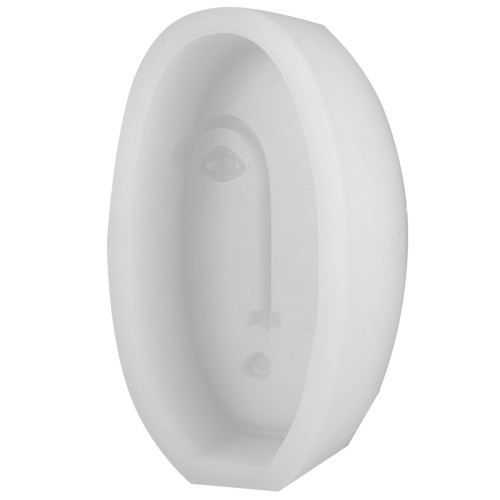 Molde de jabón de silicona ovalado - 10x5,5cm - cara abstracta - Transparente