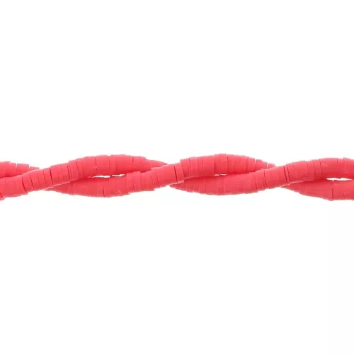Cuentas arandalas Heishi 3x1 mm - Rojo x45cm