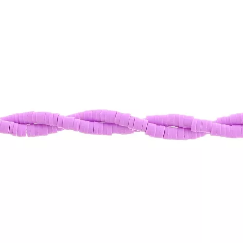 Cuentas arandalas Heishi de arcilla polimérica 3x1 mm - Parma x45cm