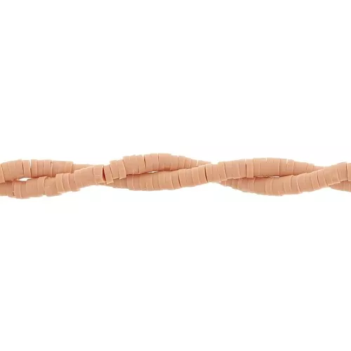 Cuentas arandalas Heishi 3x1 mm - Naranja nude x45cm