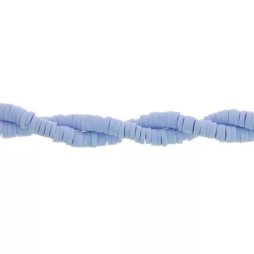 Cuentas arandalas Heishi 4x1 mm - Azul claro x45cm