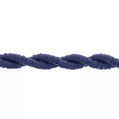 Cuentas arandalas Heishi 4x1 mm - Azul noche x45cm
