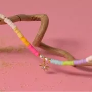 Cuentas de arcilla polimérica Heishi 4x1 mm - Azul noche x45cm