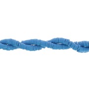 Cuentas arandalas Heishi 4x1 mm - Azul vaquero x45cm