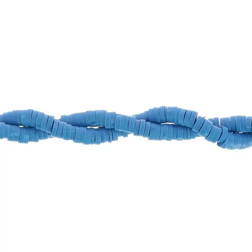 Cuentas arandalas Heishi 4x1 mm - Azul vaquero x45cm