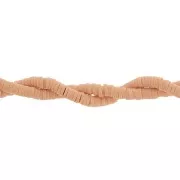 Cuentas arandalas Heishi 4x1 mm - Naranja nude x45cm