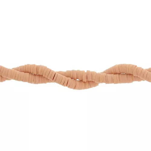 Cuentas arandalas Heishi 4x1 mm - Naranja nude x45cm