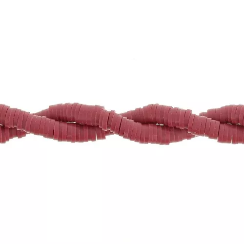 Cuentas arandalas Heishi 5x1 mm - Burdeos x44cm