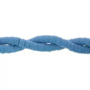 Cuentas arandalas Heishi 5x1 mm - Azul vaquero x45cm