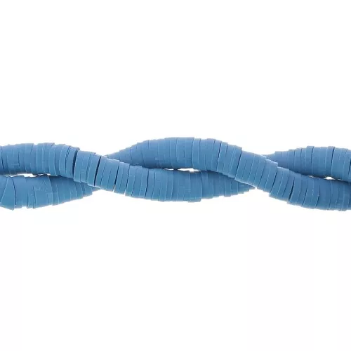 Cuentas arandalas Heishi 5x1 mm - Azul vaquero x45cm