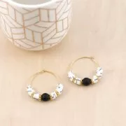 Cuentas arandalas Heishi 5x1 mm - Azul vaquero x45cm