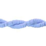 Cuentas de arcilla polimérica Heishi 6x1 mm - Azul claro x45cm|raw }}
