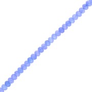 Gema de color redonda facetada aplanada de 6x4 mm - Cuarzo azul x37cm|raw }}