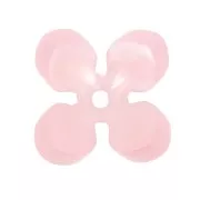 Cuentas de acetato en forma de flor 13,5 mm - Perla rosa claro x4