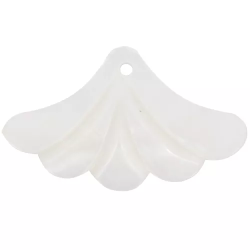 Colgante Flor de Nácar 22x37 mm - Natural x1