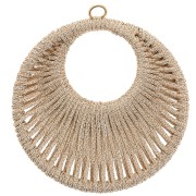 Colgante redondo de hilo tejido 46 mm - Dorado rosa x1|raw }}