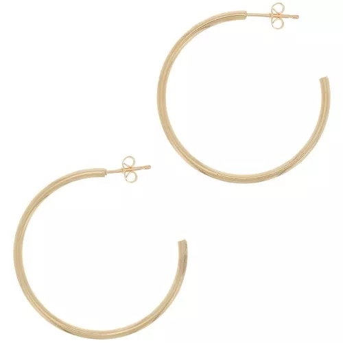 Pendientes de aro 36 mm - Chapado en oro x2