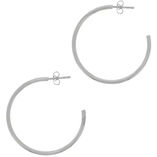 Aros abiertos 36 mm - Chapado en plata x2