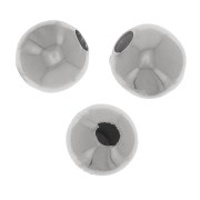 perlas redondas de 4 mm - acero inoxidable 304 x10