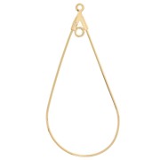 Pendientes de gota y aro 45x21mm Acero inoxidable 316L Dorado x2|raw }}