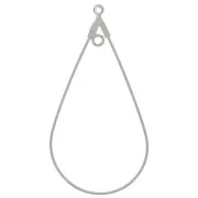 Portapendientes de gota 44x23 mm - Acero inoxidable 316L x2