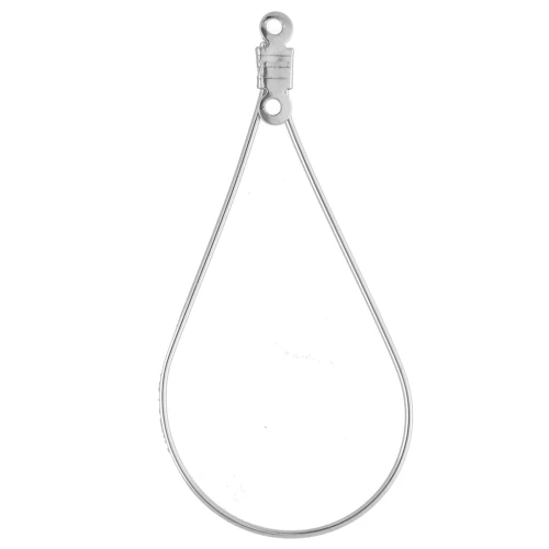 Soportes para pendientes de gota y aro, 44 x 22,5 mm - Acero inoxidable 304L x2