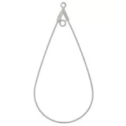 Portapendientes de gota 51x25 mm - Acero inoxidable 316L x2